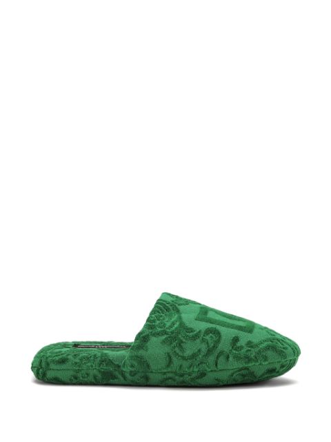 Dolce & Gabbana DG-jacquard cotton slippers Women