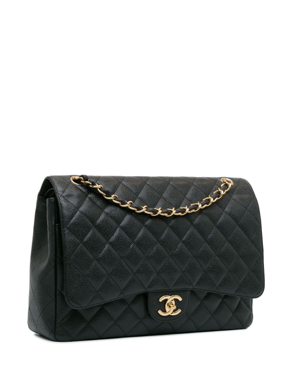 Affordable HOT SALE CHANEL 2011 Maxi Classic Caviar Double Flap shoulder bag Women