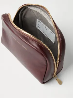 「BRUNELLO CUCINELLI」テクスチャーレザー 化粧ポーチ BRUNELLO CUCINELLI テクスチャードレザー 化粧ポーチ | NET-A