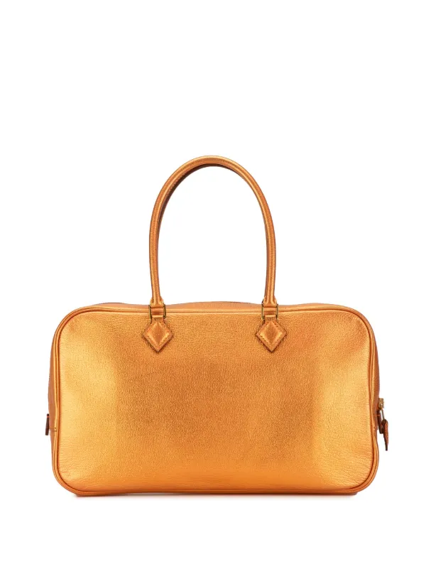 Hermès Pre-Owned 2004 Metallic Chevre Coromandel Plume Elan 28