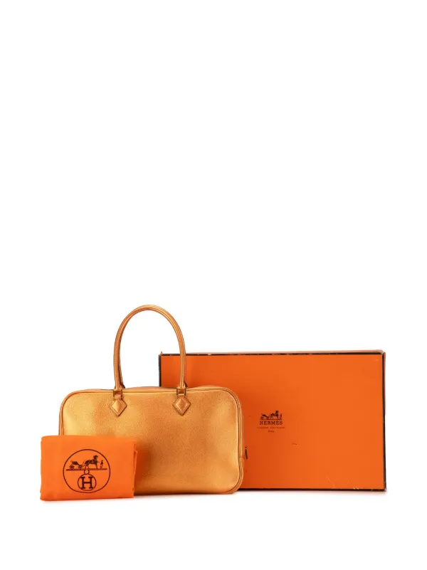 Hermès Pre-Owned 2004 Metallic Chevre Coromandel Plume Elan 28