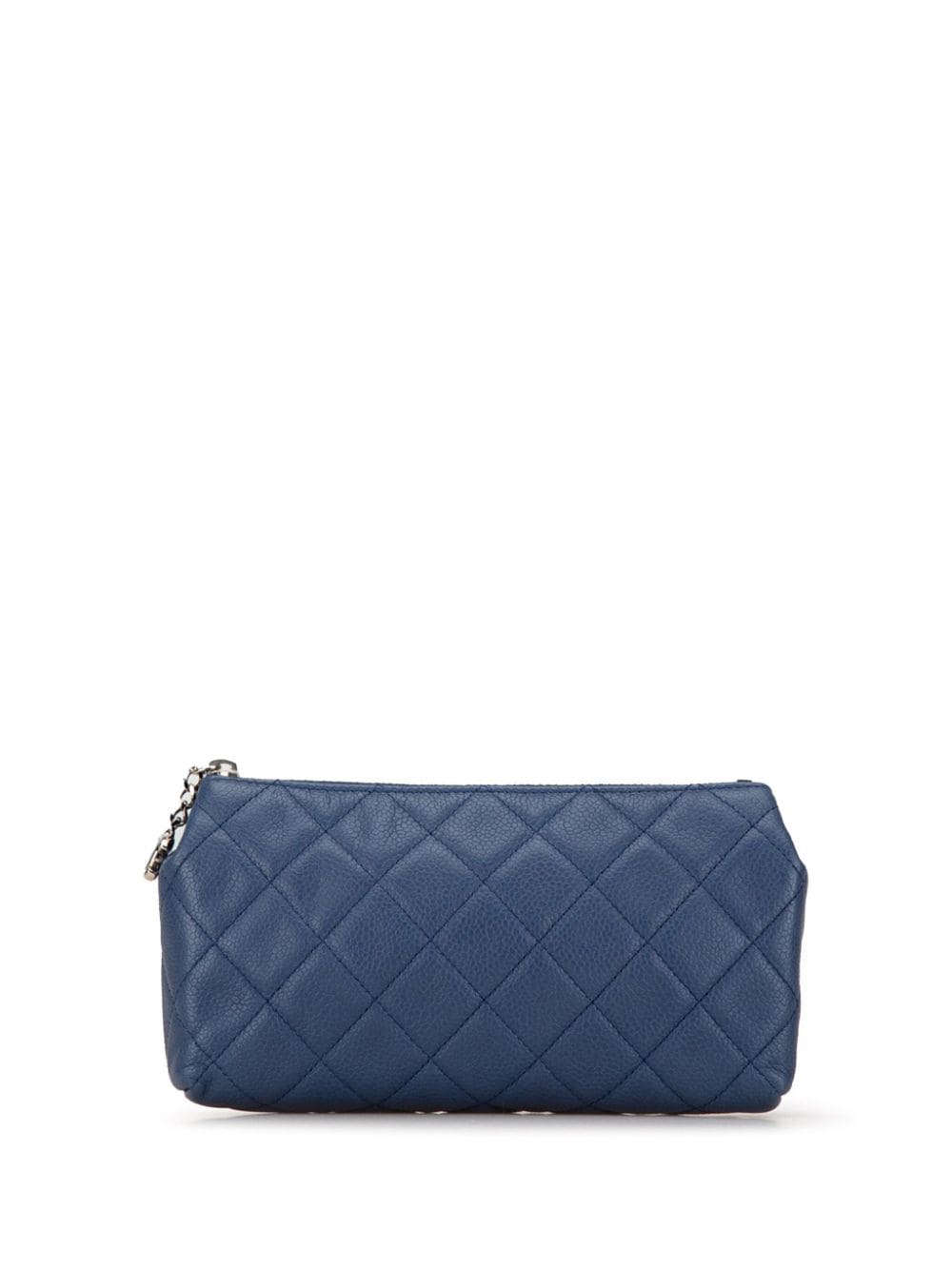 CHANEL Pre-Owned 2008-2009 Quilted Caviar pouch - Blau