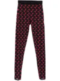 Marine Serre Moon jersey leggings - Black