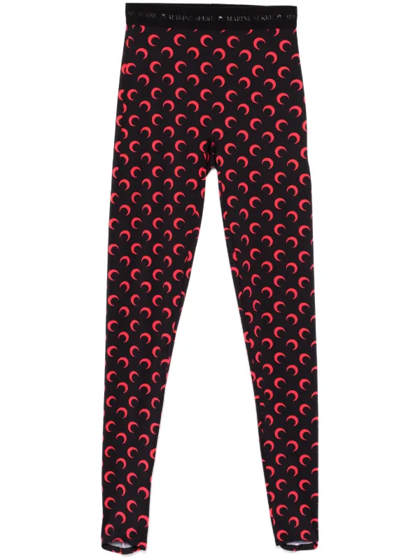 【関税&送料込】Marine Serre Moon Leggings Purple All Over Moon Leggings by Marine Serre on Sale