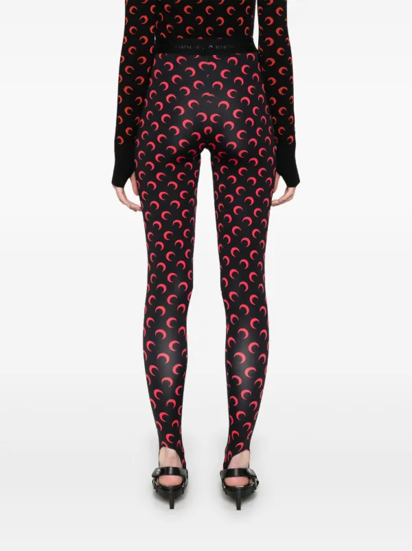 MARINE SERRE FUSEAUX LEGGINGS S 正規 Marine Serre Fuseaux Moon recycled-jersey Leggings | Neutrals