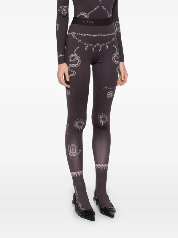 MARINE SERREタイツ Recycled Mesh Flock Tights • Marine Serre