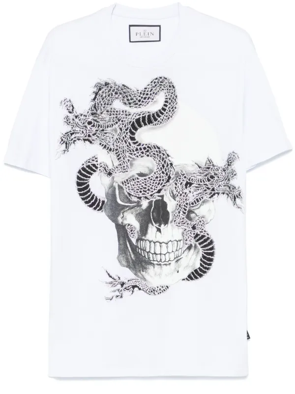 【希少】PHILLIPP PLEIN COUTURE ラインストーンTシャツ Philipp Plein ラインストーン Tシャツ | ホワイト | FARFETCH JP