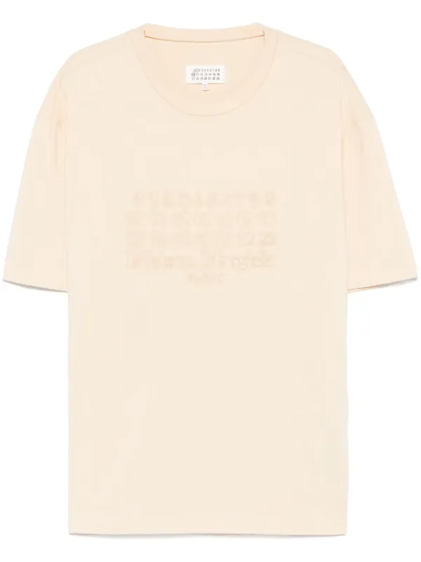 Maison Margiela embroidered-logo T-shirt | Neutrals | FARFETCH PL