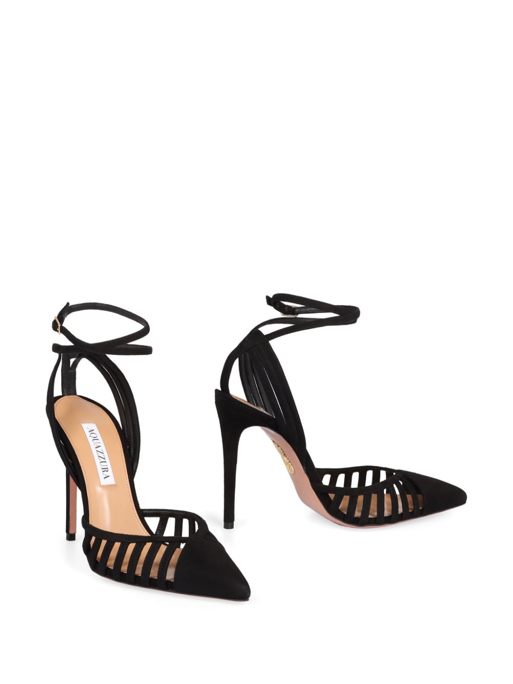 Aquazzura 100 mm pumps met uitgesneden details Zwart