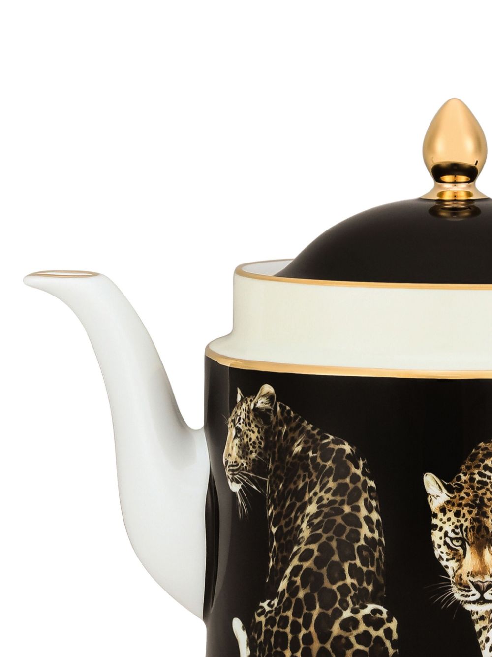 Shop Dolce & Gabbana Leopard-print Teapot In Black