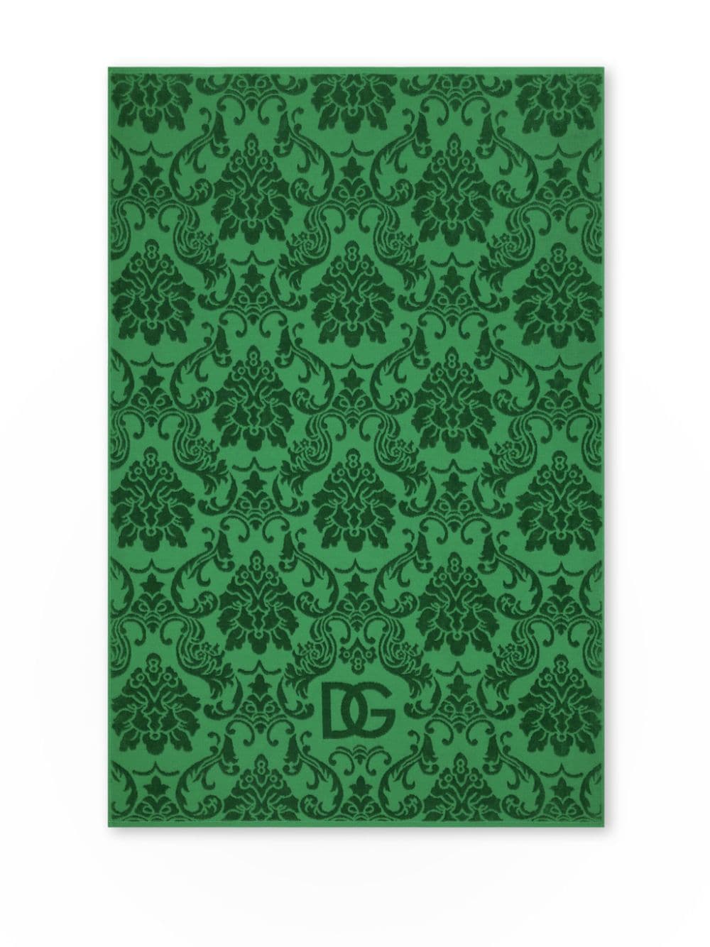 Shop Dolce & Gabbana Jacquard Towels (set Of Five) In Green