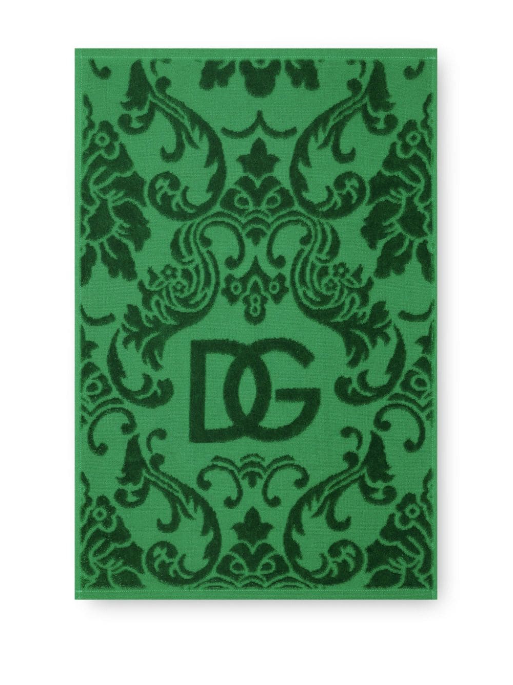 Shop Dolce & Gabbana Jacquard Towels (set Of Five) In Green