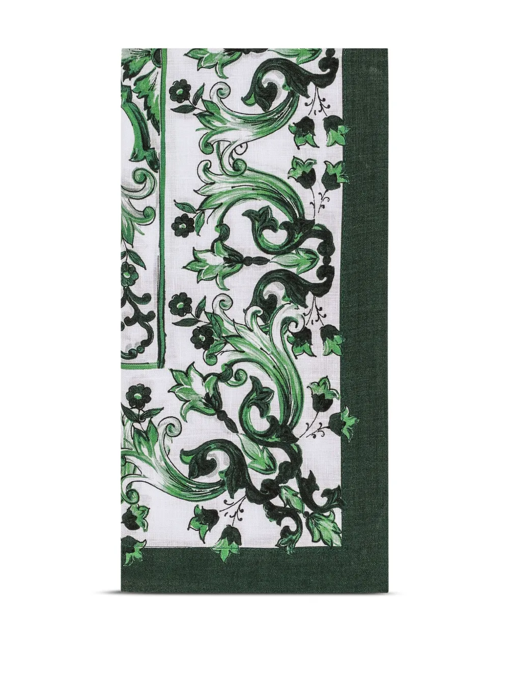 Maiolica-print placemat and napkin