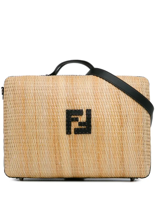 Fendi Pre Owned 2010 2023 Rattan Travel Bag Brown FARFETCH IE