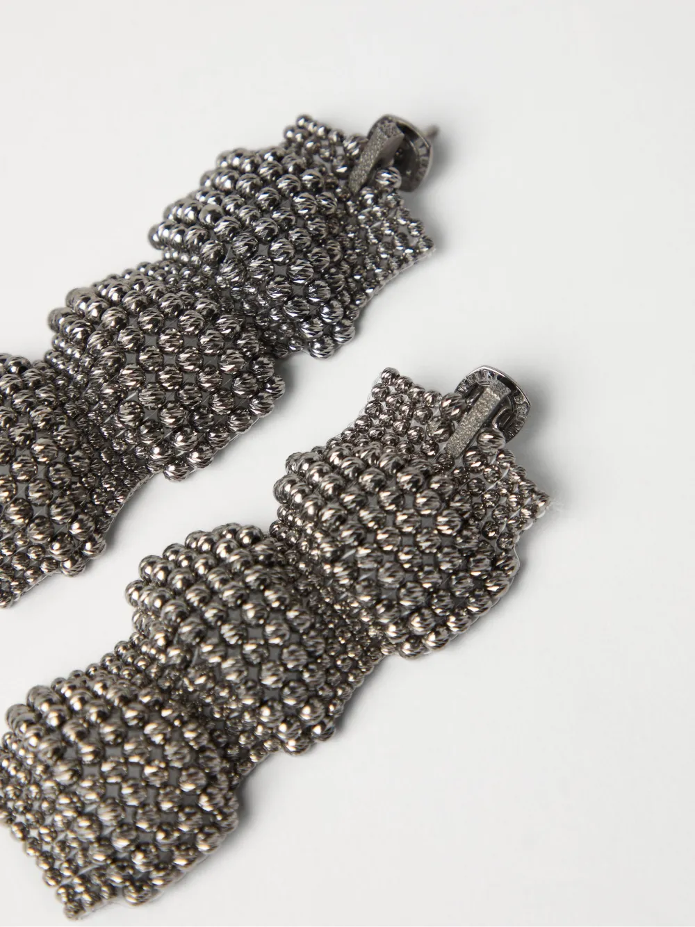 Brunello Cucinelli Sculptured Earrings In Silver