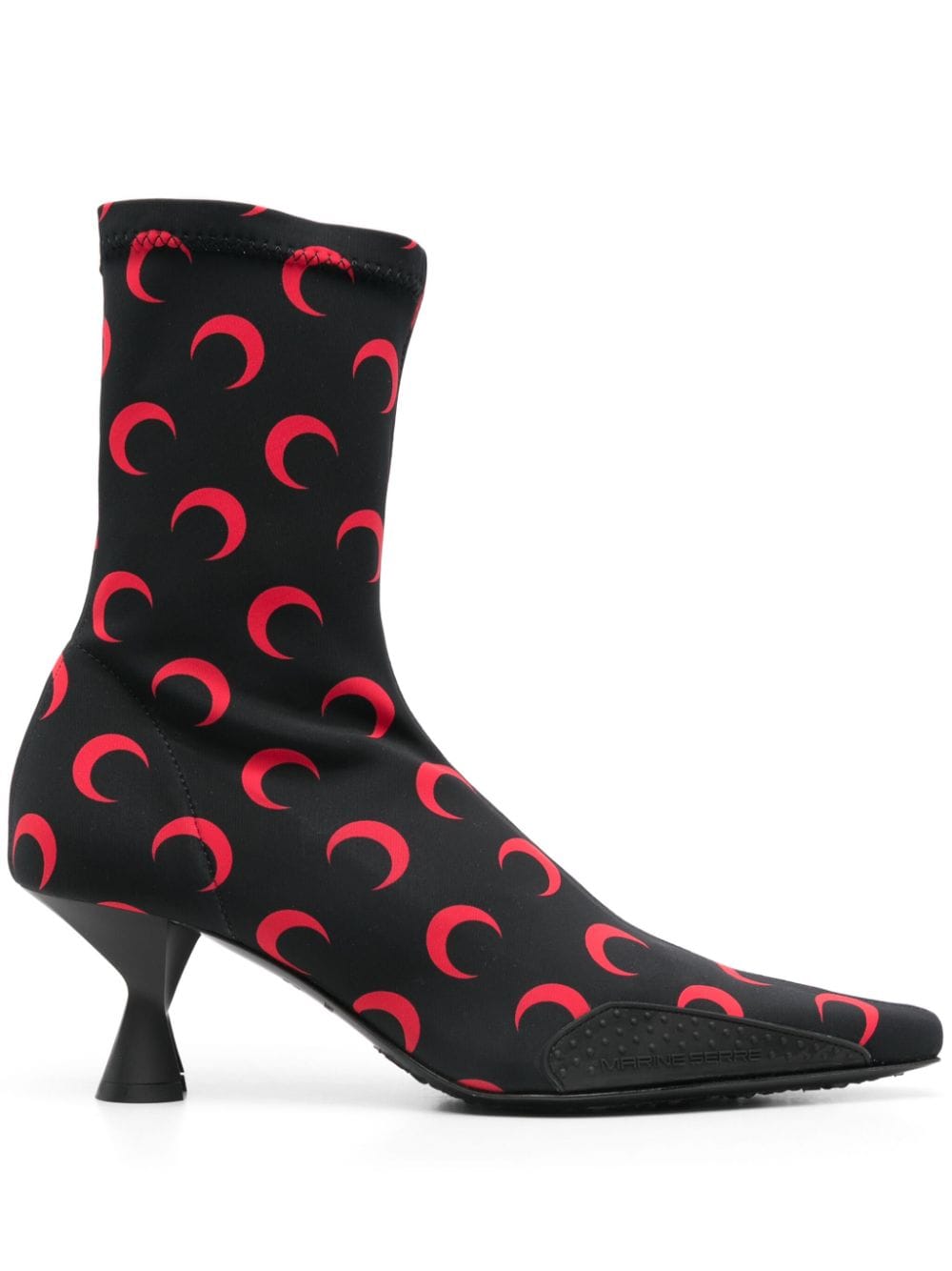 Marine Serre 60mm moon-printed jersey boots Black