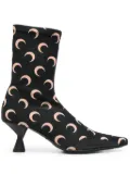 Marine Serre 60mm moon-printed jersey boots - Black