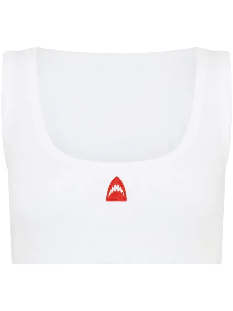 Let's Swim  ribbed knit cropped vest top
