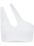 Let's Swim one-shoulder bikini top - White