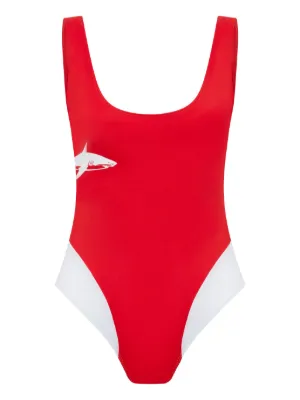 Let's Swim ロゴ ワンピース水着 | レッド | FARFETCH JP