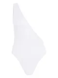 Let's Swim one-shoulder swimsuit - White