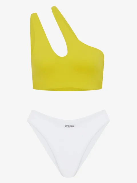 Let's Swim teardrop one-shoulder bikini top