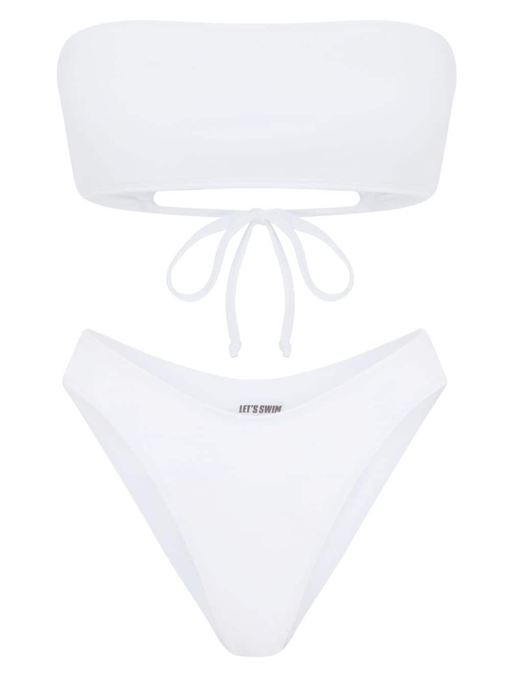 Let's Swim Top bikini a fascia - Bianco