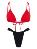 Let's Swim triangle bikini top - Red