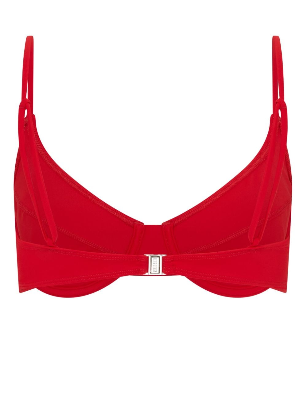 Shop Let's Swim Wired Bralette Bikini Top In Red