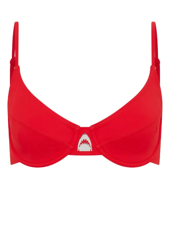 Let's Swim ブラレット ビキニトップ | レッド | FARFETCH JP