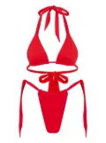 Let's Swim triangle bikini top - Red