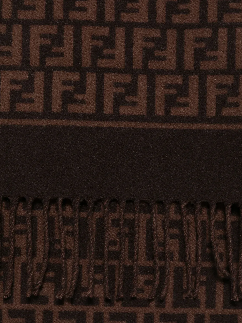 FENDI Sjaal met FF-patroon - Bruin