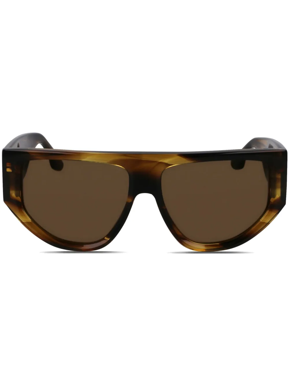 Victoria Beckham Eyewear Occhiali da sole con placca logo - Marrone