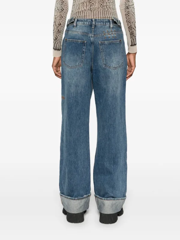 すず　0308 Ksubi Low Rider Cuffed Aged Jeans | Blue | FARFETCH