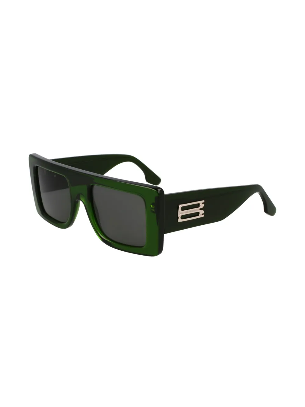 Victoria Beckham Vb Monogram 51mm Rectangular Sunglasses In Green
