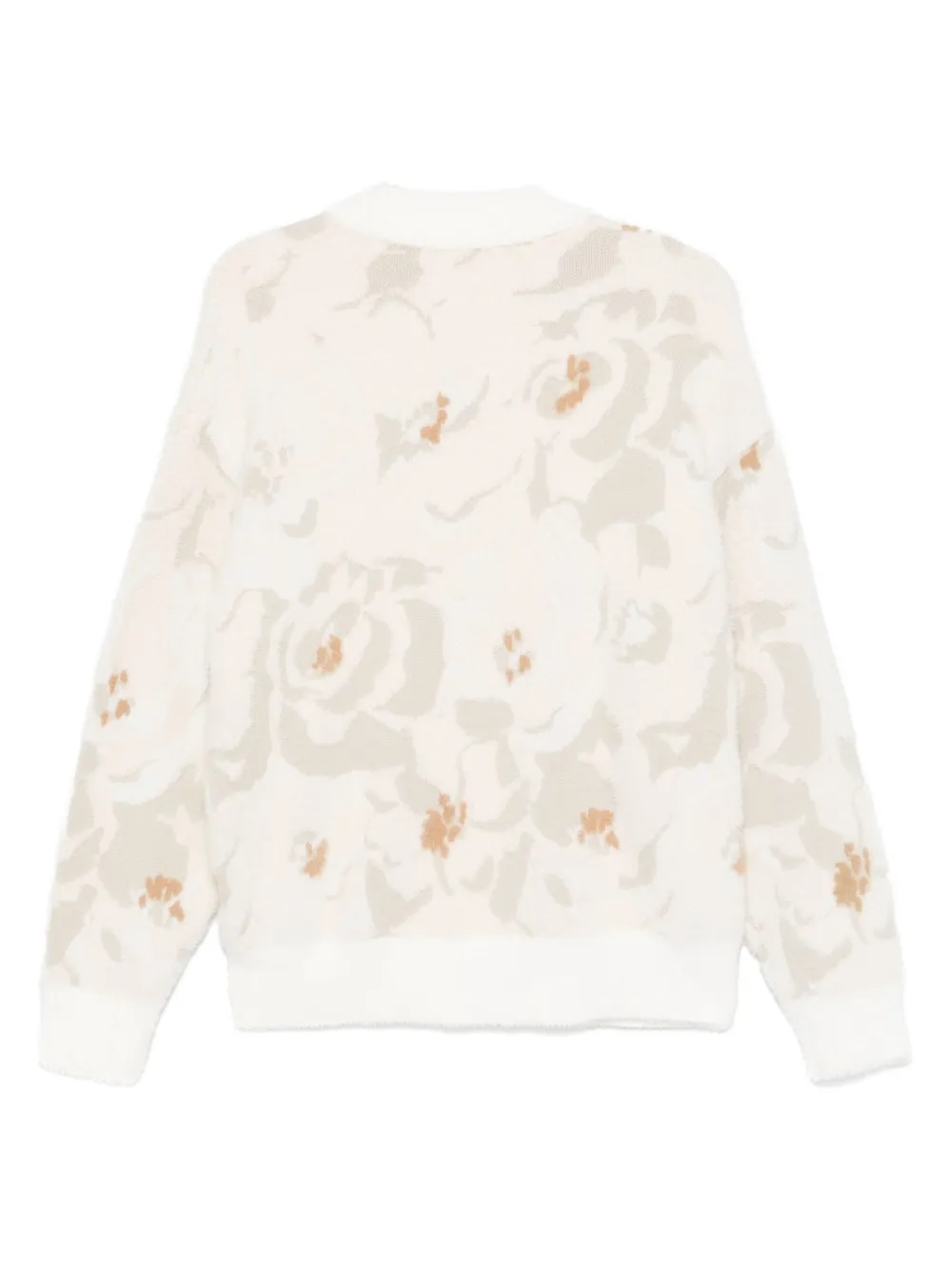 Lacoste Vest met bloemjacquard - Wit