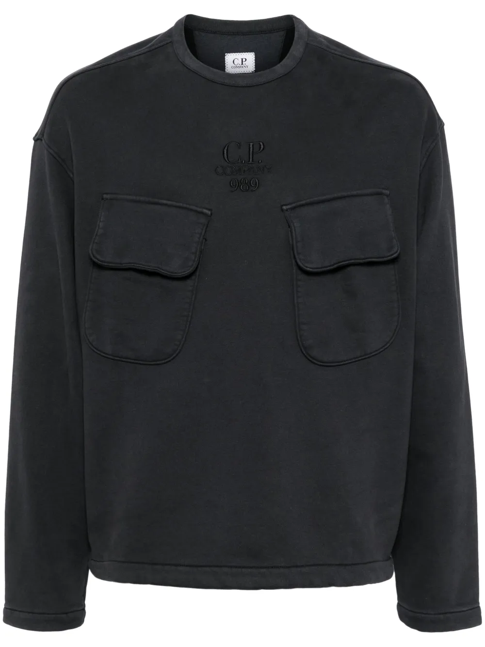 C.P. Company logo embroidered Sweatshirt Blue FARFETCH