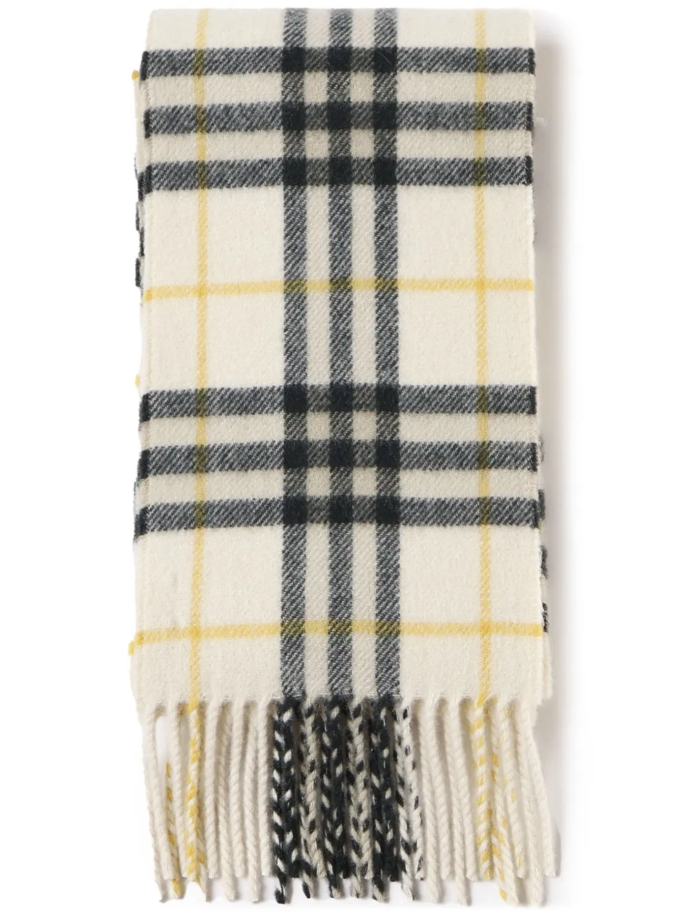 Burberry checked cashmere scarf | White | Image 1