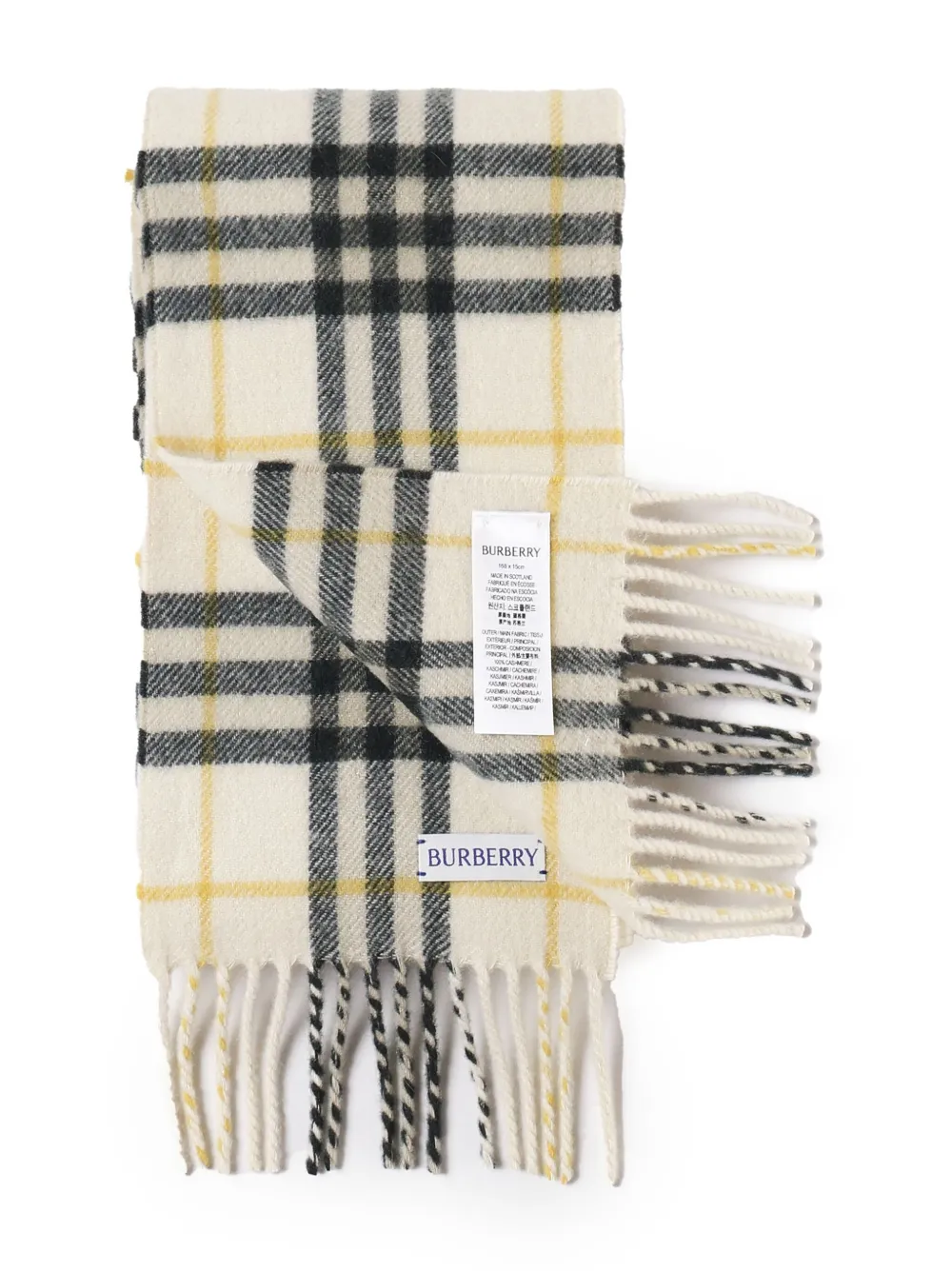 Burberry checked cashmere scarf | Men | Image 2