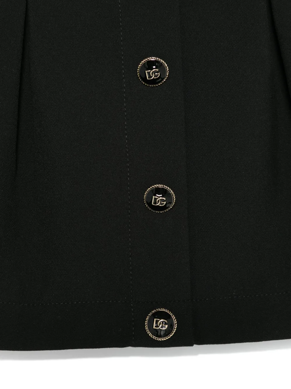 Dolce & Gabbana Kids Mini-rok met geplooid detail Zwart