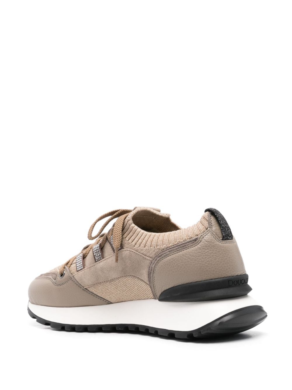 Doucal's leather-trim sneakers Neutrals