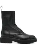 Doucal's leather combat boots - Black