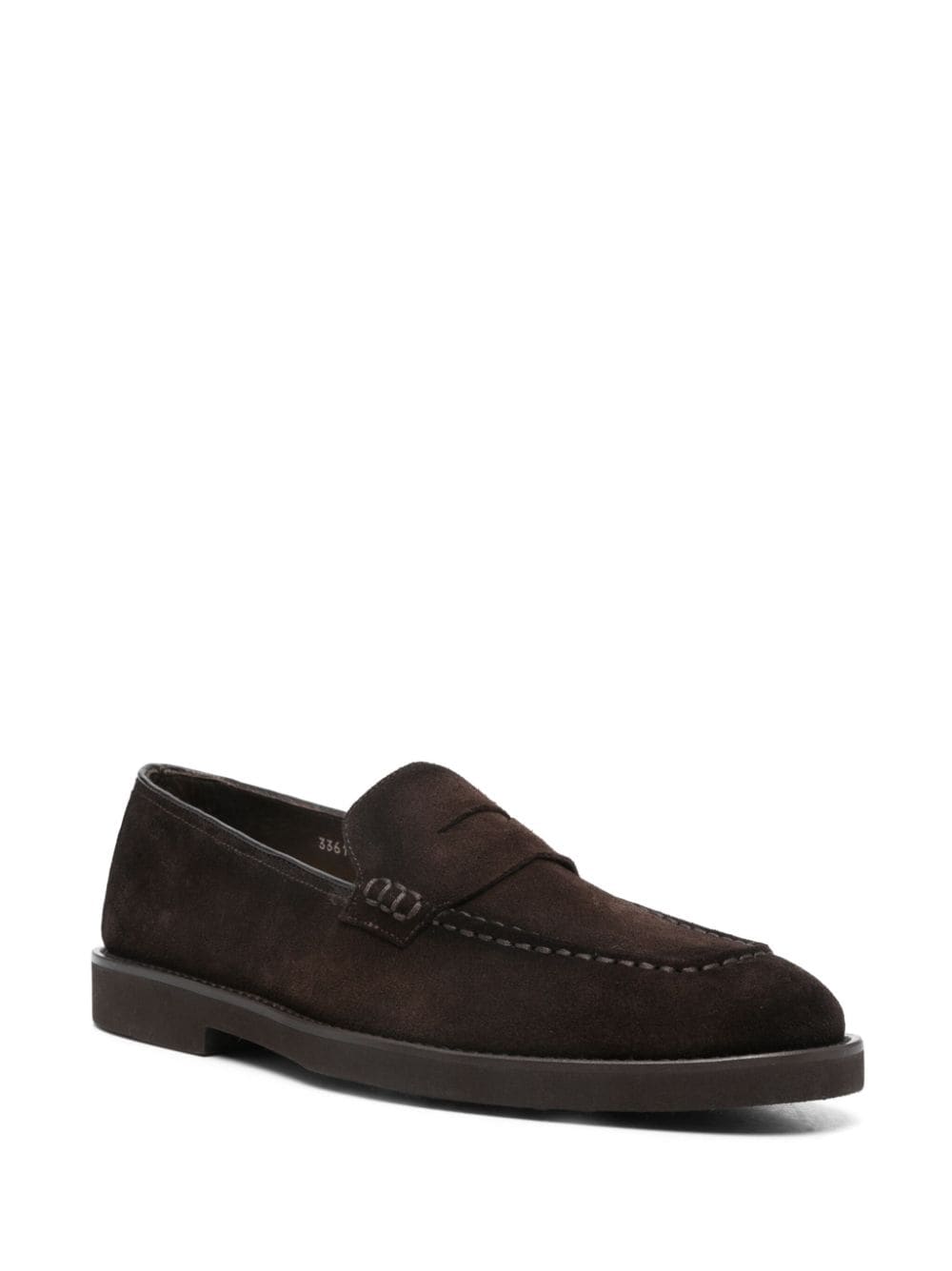 Shop Doucal's Suede Loafers In Brown