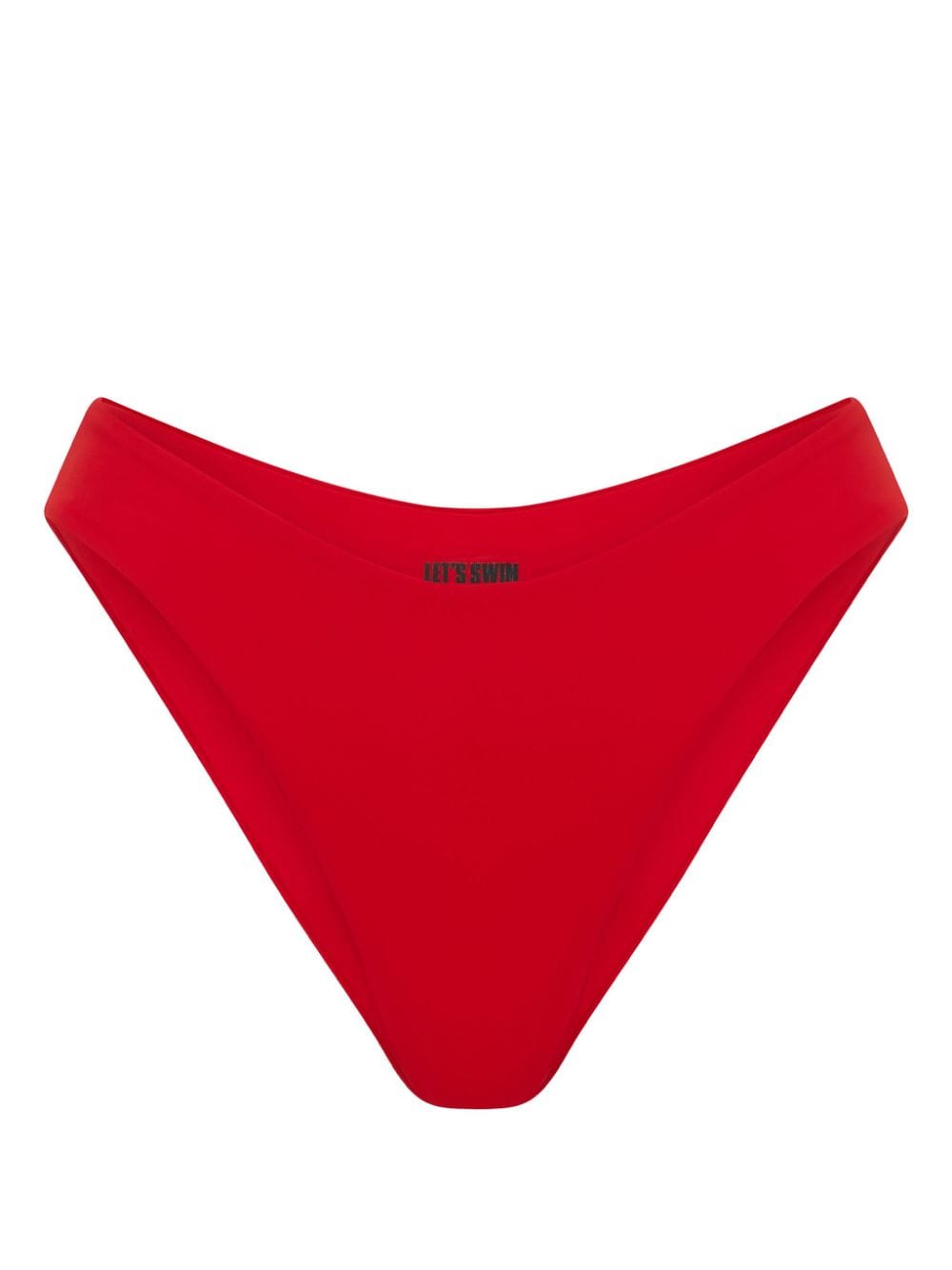 Shop Let's Swim High-waist Bikini Bottoms In Rot