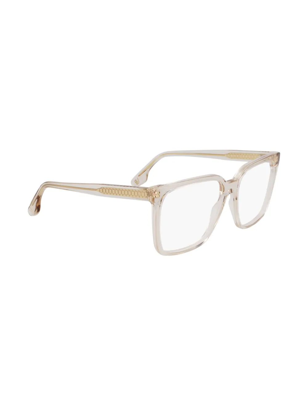 Victoria Beckham Eyewear Bril met vierkant montuur Beige