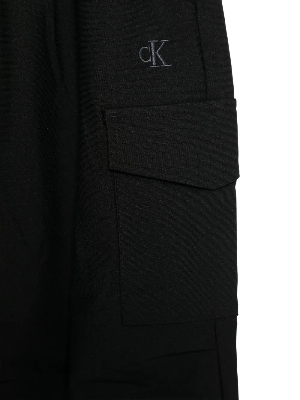 Calvin Klein Kids Straight cargo broek Zwart
