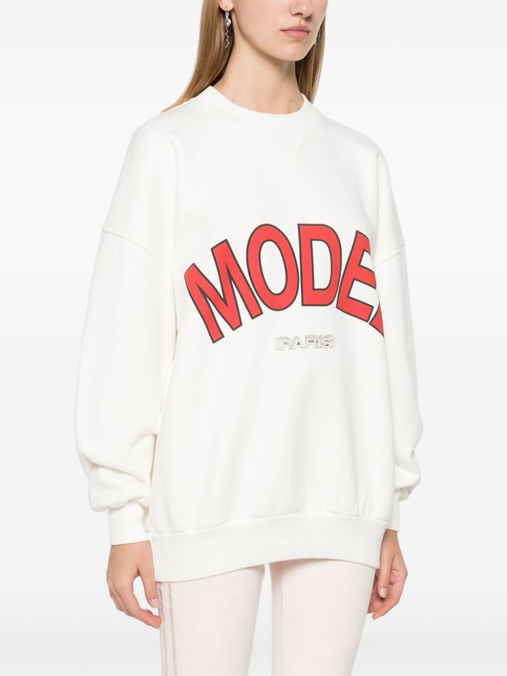 Shop Philippe Model Paris Text-print Sweatshirt In White