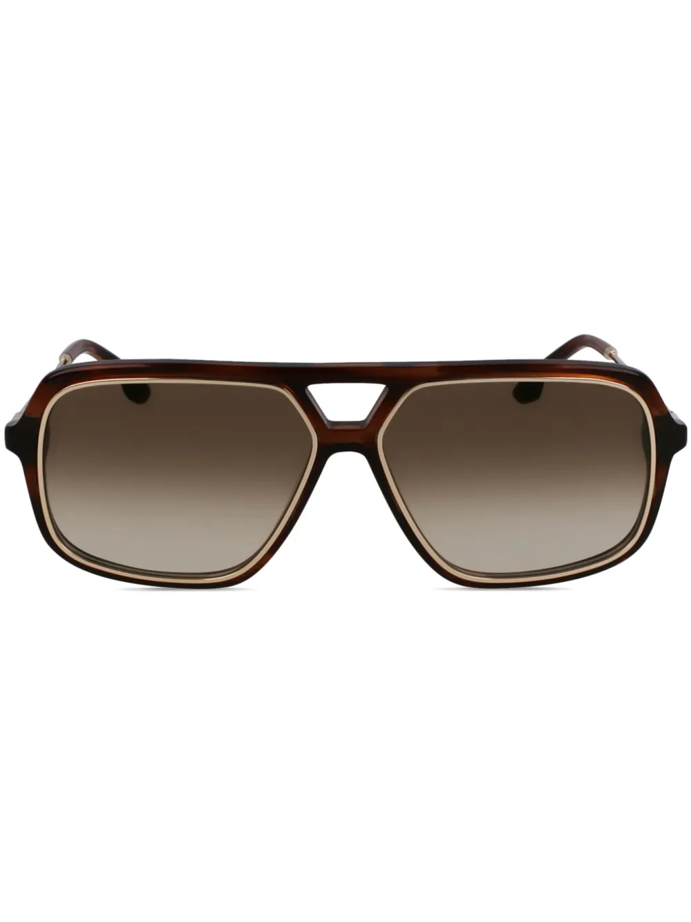 Victoria Beckham Eyewear Zonnebril met piloten montuur Bruin