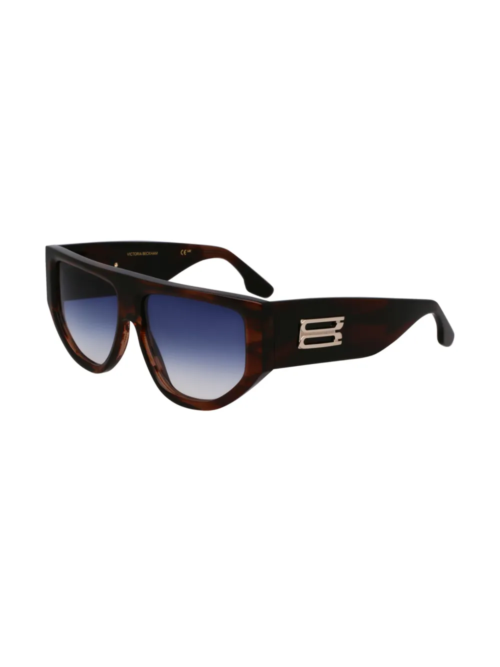 Victoria Beckham Eyewear Zonnebril met logoplakkaat Bruin