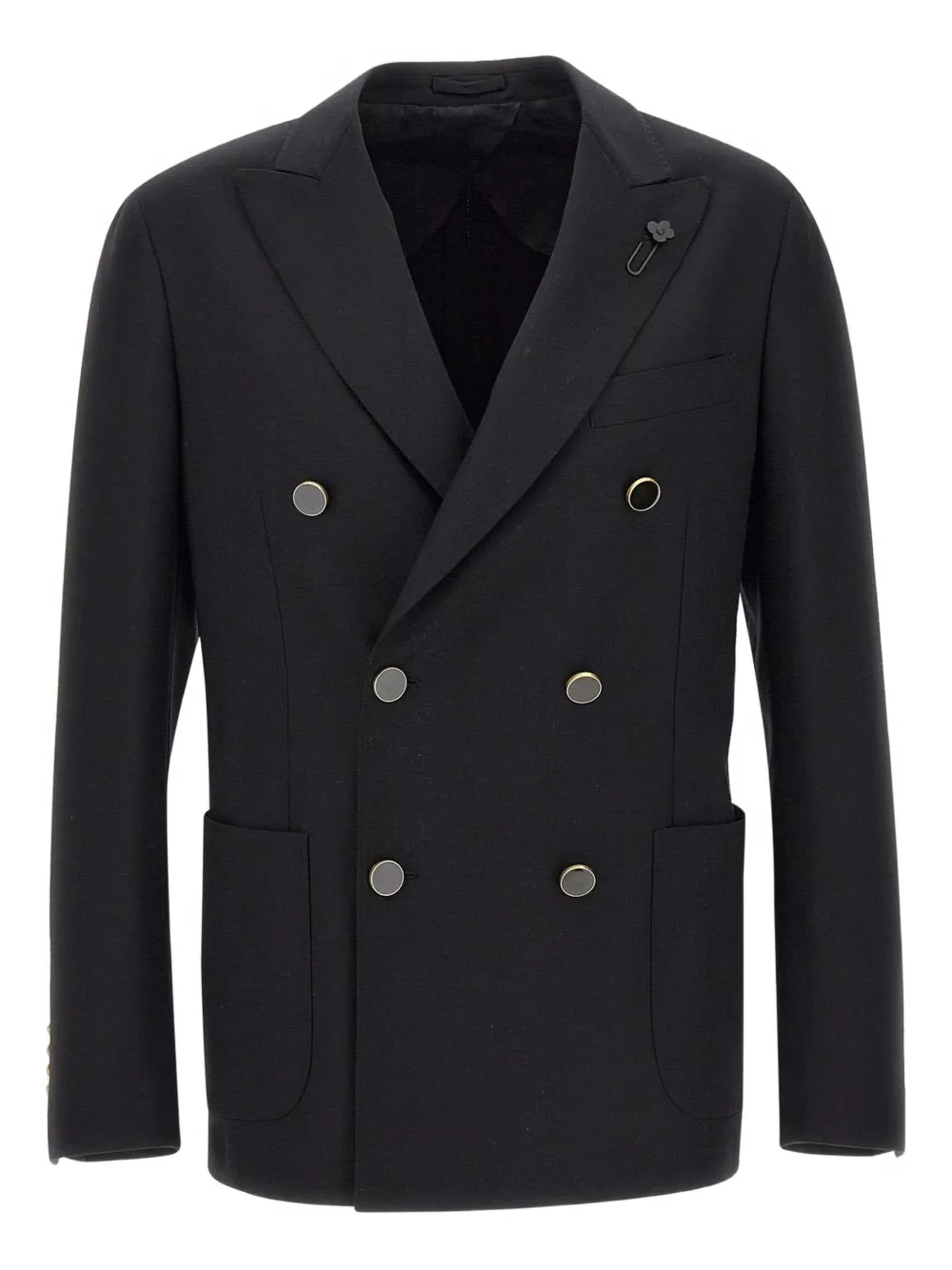 Lardini double-breasted blazer Zwart